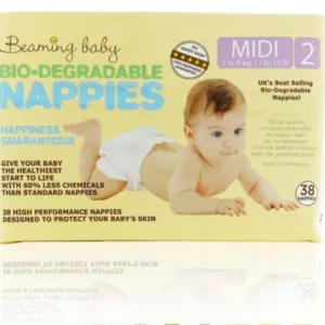 BEAMING BABY pieluszki jednorazowe MIDI 2 38szt biodegradowalne bambusowe