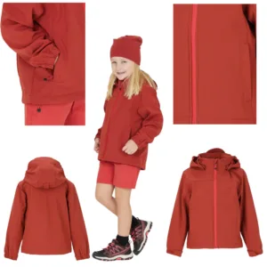KURTKA DZIEWCZĘCA WIATRÓWKA PRZEJŚCIOWA SOFTSHELL WODOODPORNA 8000 r128