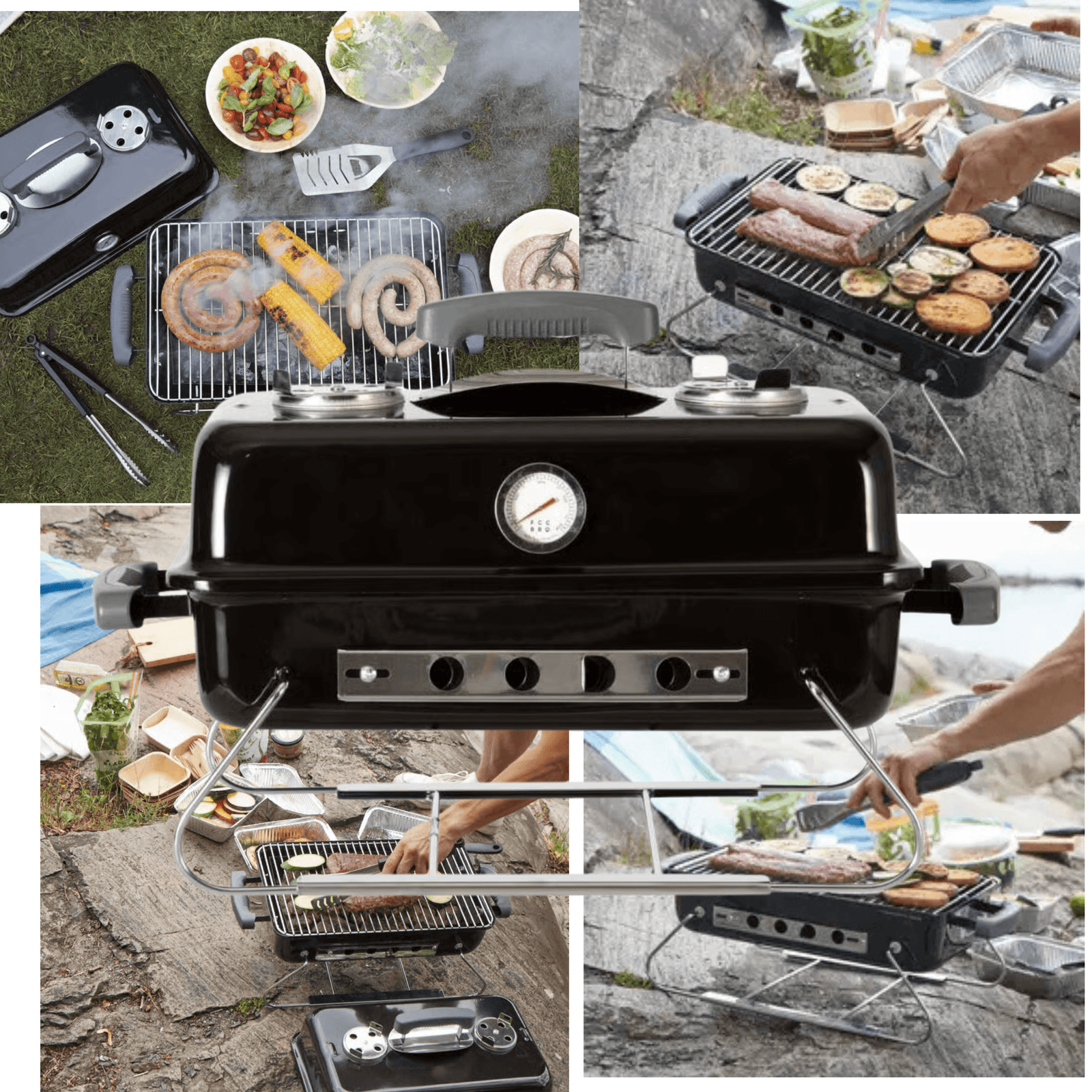 GRILL WĘGLOWY TURYSTYCZNY Z TERMOMETREM ZAMYKANY PRZENOŚNY GO ANYWHERE - obrazek 14