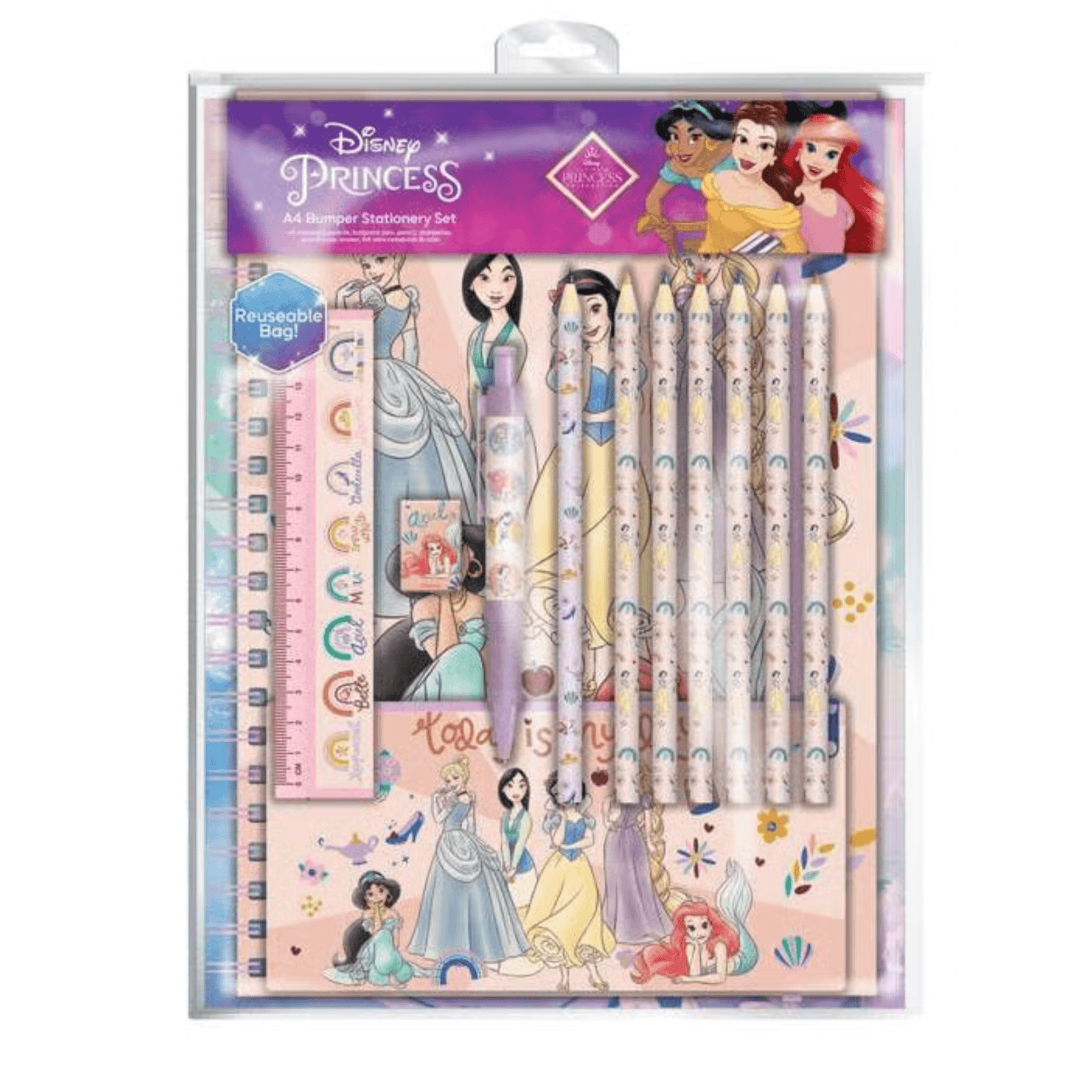 Zestaw szkolny Disney Princess wyprawka szkolna pierwszoklasisty księżniczka szkoła prezent - obrazek 3