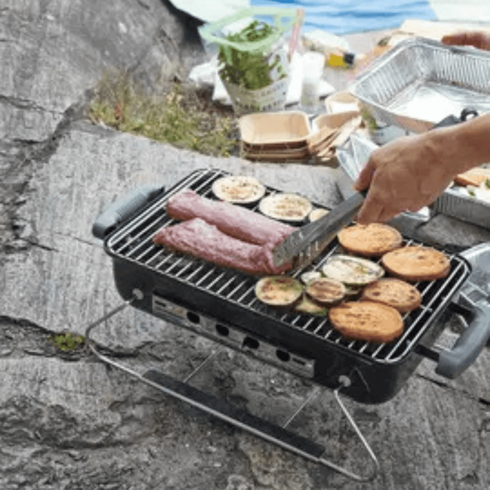 GRILL WĘGLOWY TURYSTYCZNY Z TERMOMETREM ZAMYKANY PRZENOŚNY GO ANYWHERE - obrazek 13