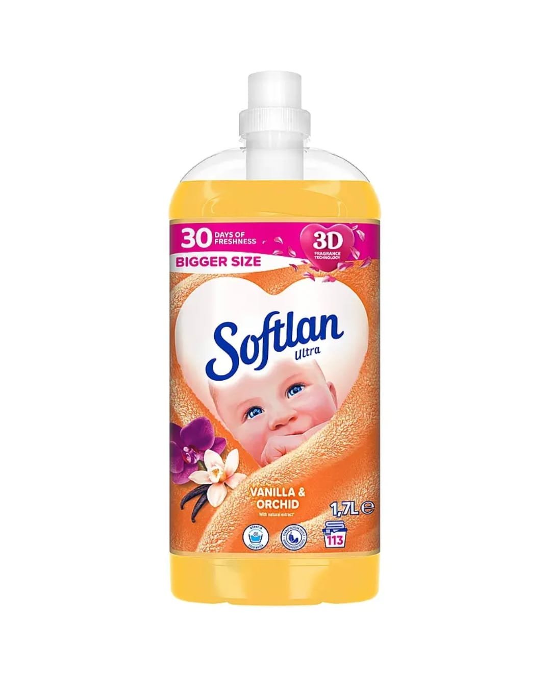 Płyn do płukania SOFTLAN 1,7 L z Norwegii Wanilia i Orchidea